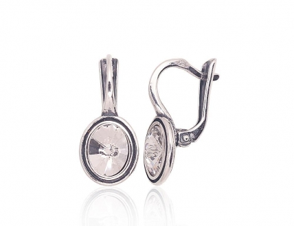 Silver earrings with english lock. Photo Nr. 1