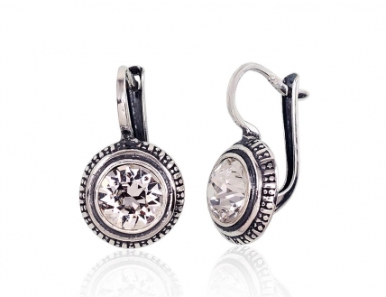 Silver earrings with english lock. Photo Nr. 1