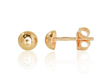 Gold classic studs earrings. Photo Nr. 1