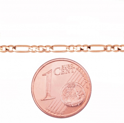 Gold chain Figaro 2 mm, diamond cut. Photo Nr. 2