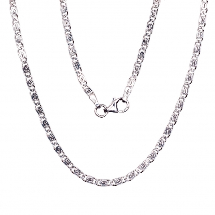 Silver chain Snail 2,1 mm, diamond cut. Photo Nr. 1
