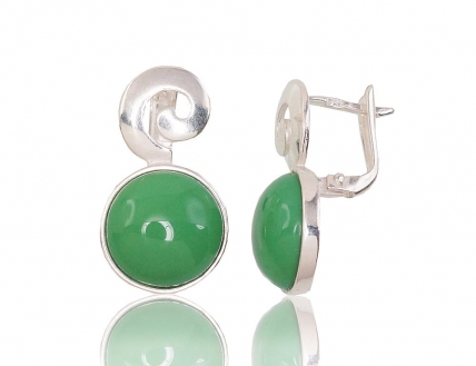 Silver earrings with english lock. Photo Nr. 1