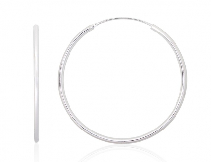 Silver earrings-rings. Photo Nr. 1