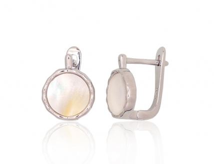 Silver earrings with english lock. Photo Nr. 1