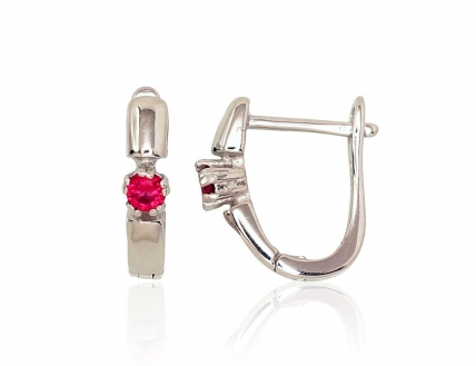 Silver earrings with english lock. Photo Nr. 1