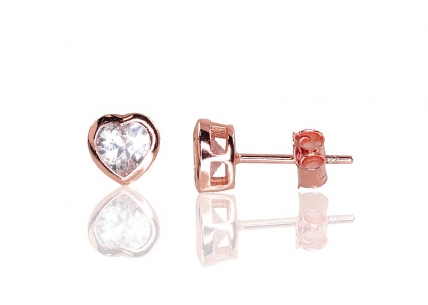 Silver stud earrings. Photo Nr. 1
