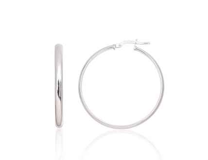 Silver earrings-rings. Photo Nr. 1