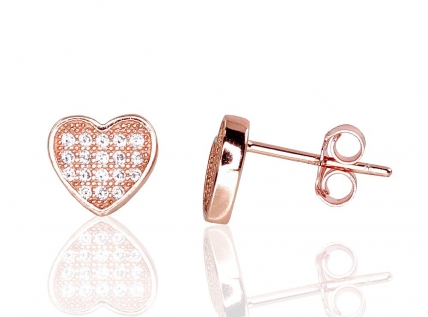 Silver stud earrings. Photo Nr. 1