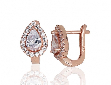 Silver earrings with english lock. Photo Nr. 1