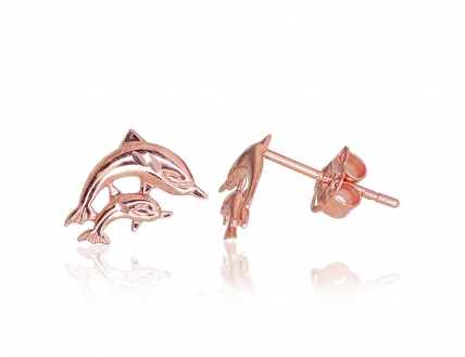 Gold classic studs earrings. Photo Nr. 1