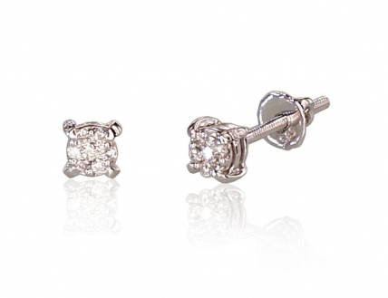 Gold screw studs earrings. Photo Nr. 1