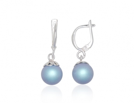Silver earrings with english lock. Photo Nr. 1