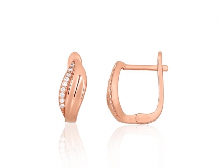 Silver earrings with english lock. Photo Nr. 1