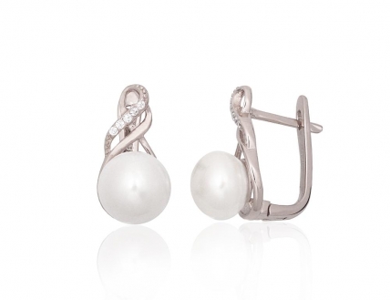 Silver earrings with english lock. Photo Nr. 1