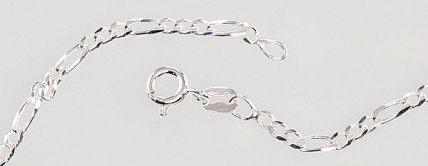 Silver chain Figaro 2,2 mm, diamond cut. Photo Nr. 2