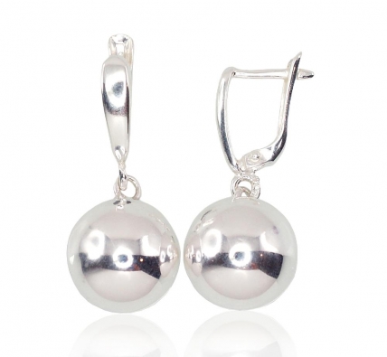 Silver earrings with english lock. Photo Nr. 1