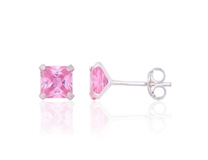 Silver stud earrings. Photo Nr. 1