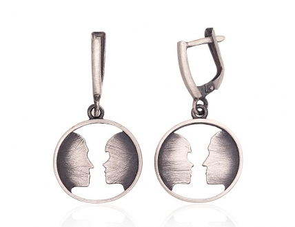 Silver earrings with english lock. Photo Nr. 1