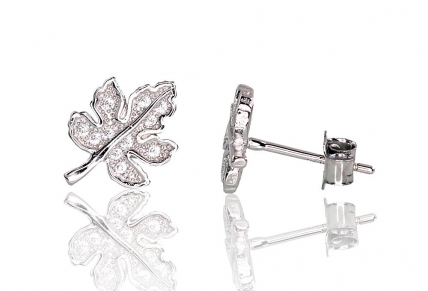Silver stud earrings. Photo Nr. 1