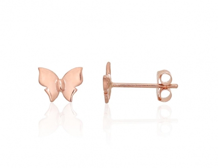 Gold classic studs earrings. Photo Nr. 1