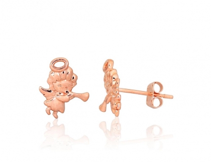 Gold classic studs earrings. Photo Nr. 1