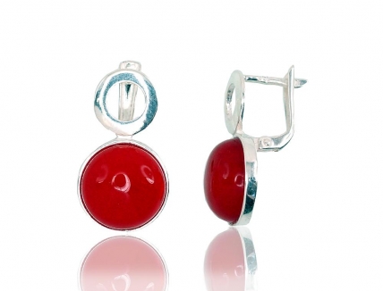 Silver earrings with english lock. Photo Nr. 1