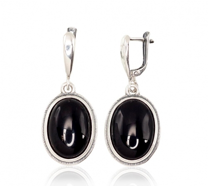 Silver earrings with english lock. Photo Nr. 1