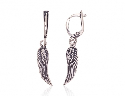 Silver earrings with english lock. Photo Nr. 1