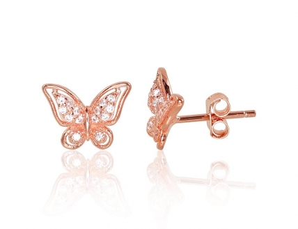 Silver stud earrings. Photo Nr. 1