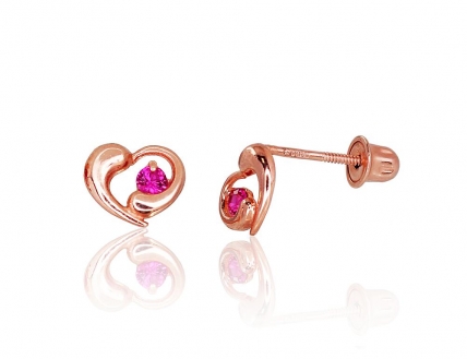 Gold screw studs earrings. Photo Nr. 1