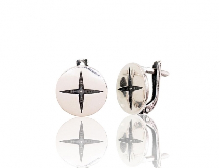 Silver earrings with english lock. Photo Nr. 1
