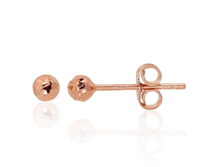 Gold classic studs earrings. Photo Nr. 1