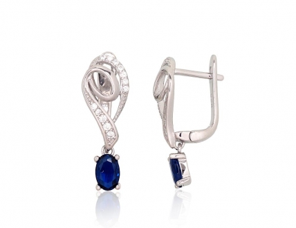 Silver earrings with english lock. Photo Nr. 1