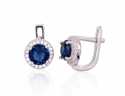 Silver earrings with english lock. Photo Nr. 1