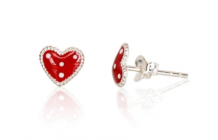 Silver stud earrings. Photo Nr. 1