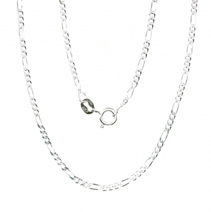 Silver chain Figaro 2 mm, diamond cut. Photo Nr. 1