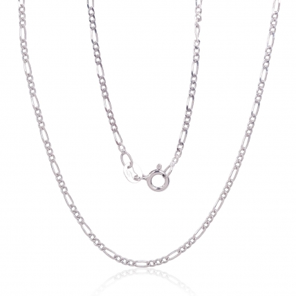 Silver chain Figaro 1,8 mm, diamond cut. Photo Nr. 1