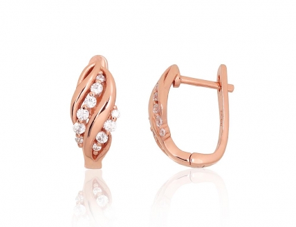 Silver earrings with english lock. Photo Nr. 1