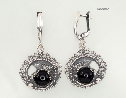 Silver earrings with english lock. Photo Nr. 1