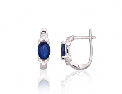 Silver earrings with english lock. Photo Nr. 1