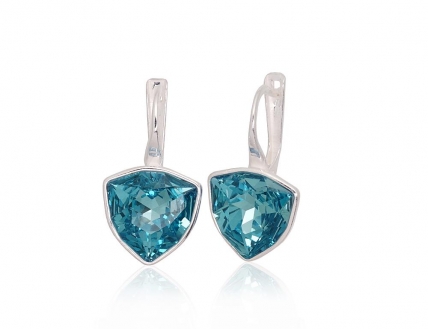 Silver earrings with english lock. Photo Nr. 1