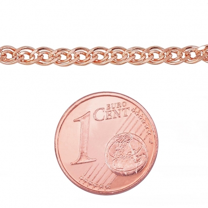 Gold chain Mona Liza 3 mm, hollow, diamond cut. Photo Nr. 2