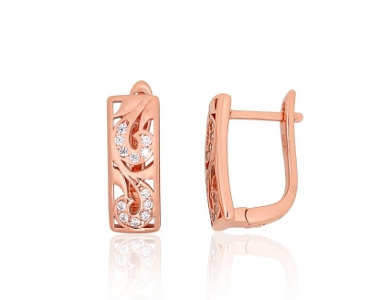 Silver earrings with english lock. Photo Nr. 1
