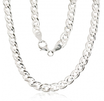 Silver chain Mona Liza 6 mm, diamond cut. Photo Nr. 1