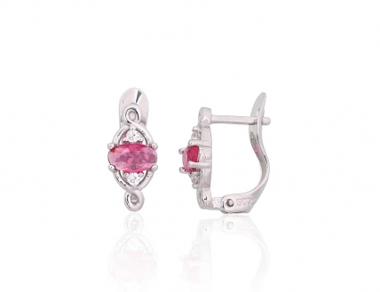 Silver earrings with english lock. Photo Nr. 1