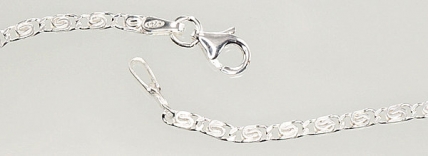 Silver chain Snail 2,1 mm, diamond cut. Photo Nr. 2