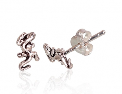 Silver stud earrings. Photo Nr. 1