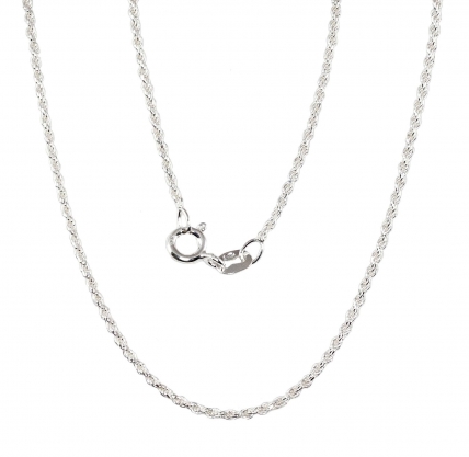 Silver chain Rope 1,3 mm. Photo Nr. 1