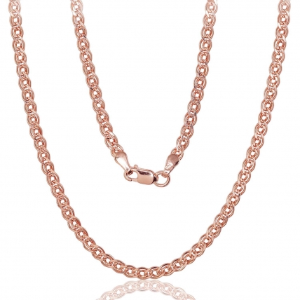 Gold chain Mona Liza 3 mm, hollow, diamond cut. Photo Nr. 1