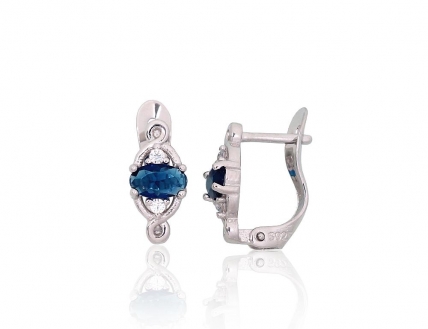 Silver earrings with english lock. Photo Nr. 1